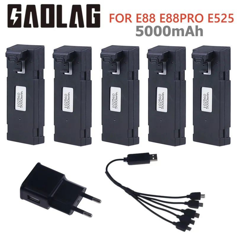 Drone E88 Rc Quadcopter - Original Rechargeable 3.7V 5000mAh Li-ion Battery