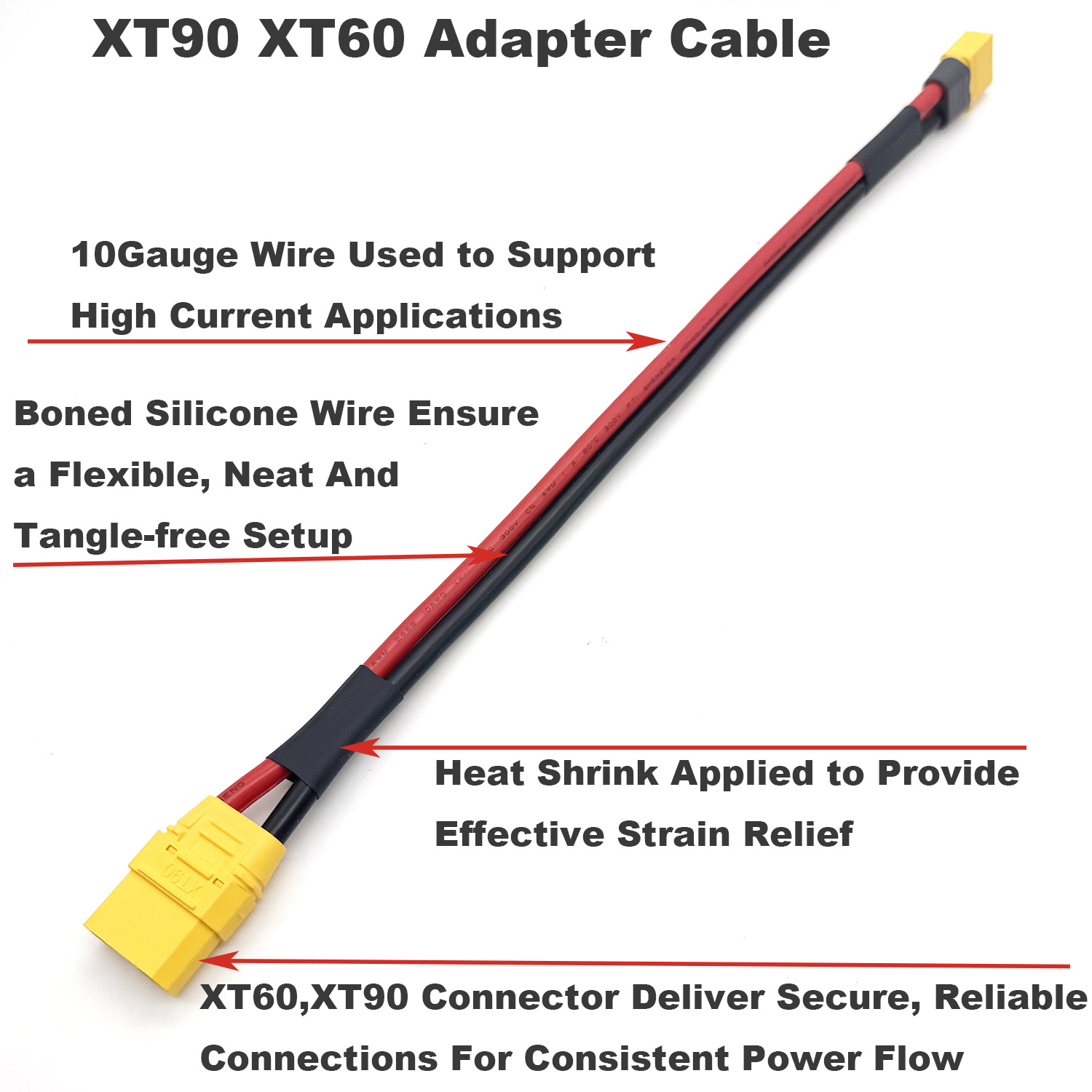 10AWG Heavy Gauge XT90 XT60 Ba - Drone Rc Leading ulasan dan harga