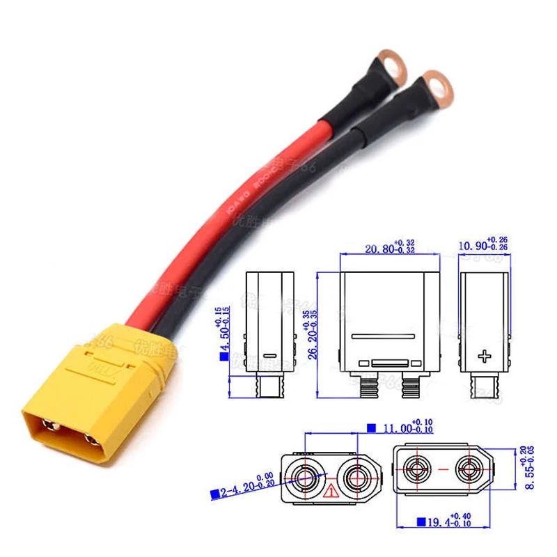 XT90 Male Female to 6mm 8mm Ri - Drone Rc Leading ulasan dan harga