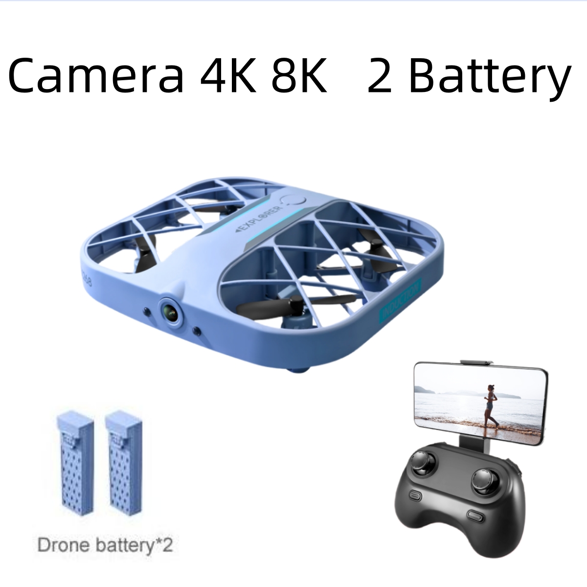 JJRC H107 FPV RC Drone with 2  - Drone Ae Rc ulasan dan harga